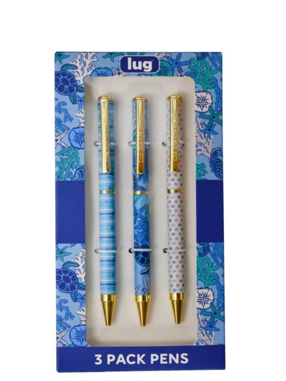 Lug Pens 3-pk Scribble NWT Sealife